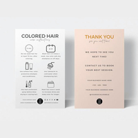 Logotipo impreso personalizado Tarjeta de cuidado del cabello de color Instrucciones de cuidado posterior del cabello teñido Guía del cabello tratado con color de peluquería