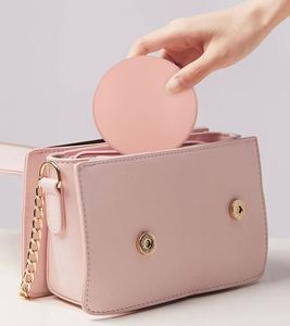 Espejo de Mano Plegable, Espejo de Bolsillo Portátil Pequeño Blanco y Rosa, Espejo de Maquillaje con Luces LED USB - Product Image 6