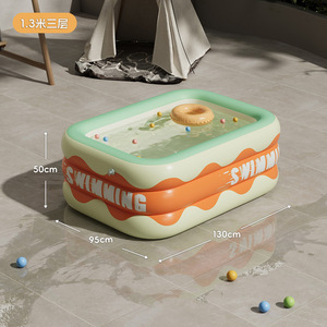 Piscina inflable cuadrada Lan Hua de PVC para jugar al aire libre, diversión acuática para niños y familias - Product Image 3