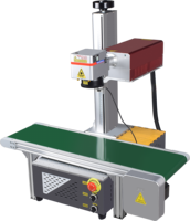 Machine de marquage visuel laser UV 10W personnalisée CRS, refroidie par eau, haute sécurité, contrôle CNC en temps réel, avec convoyeur intégré