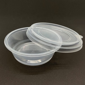 Round Shape Packaging Leakproof Heat Resistant Takeaway Plastic Disposable Bowls