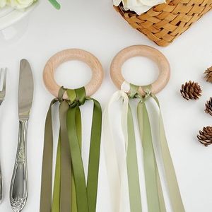 Cinta de Satén de Doble Cara Verde Bosque Morandi, Rollo al por Mayor, Color Sólido, 100% Poliéster, para Ramos de Boda, Cajas de Regalo, Envoltura de Regalos, Fiestas - Product Image 4
