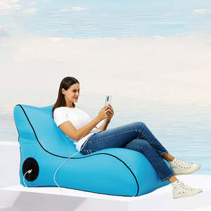 Canapé gonflable portable pliable de conception moderne, imperméable, pour le camping en plein air, pour la plage, pour le salon - Product Image 2