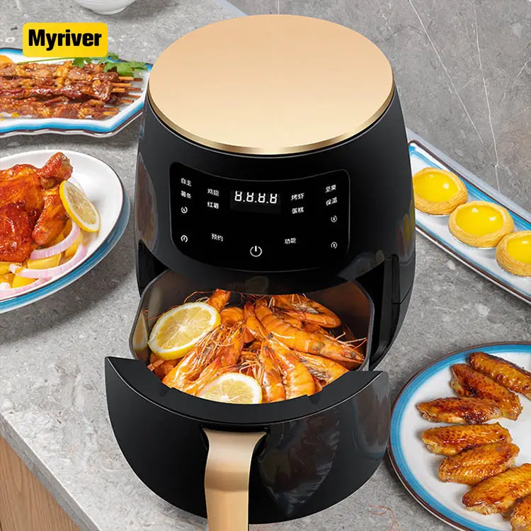 Myriver بابا الصين صحي مخصص الكهربائية طباخ طعام مقلي النفط شحن 4.5L الهواء المقلاة