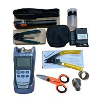 Kit d'outils HILINK FTTH avec coupe-fibre, mesureur de puissance optique, dénudeur CFS-3, localisateur de défaut visuel, équipement de fibre optique 10mw