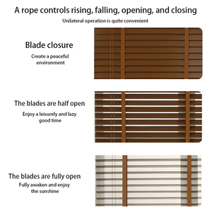 Persianas de Madera Maciza Personalizadas, Persianas Eléctricas de Madera, para Dormitorio, Estudio, Sala de Estar y <span class=keywords><strong>Comedor</strong></span> - Product Image 4