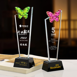 Trofeo a Farfalla in Cristallo Premium di Nuovo Design per Eventi Sportivi, Premi per Campioni di Lega a Prezzo di Fabbrica - Product Image 5