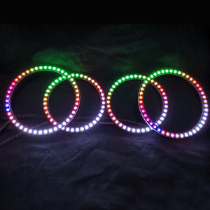 Contrôle par application téléphonique, anneaux lumineux LED RGB multicolores de 70 mm pour voiture, anneaux lumineux Angel Eyes pour Camaro Dodge Challenger - Product Image 3