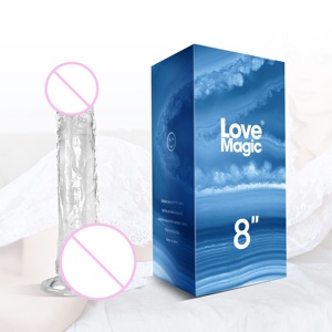 ดิลโด้คริสตัลเจลลี่ใสเหมือนจริง TPE นิ่มขนาด7นิ้วของเล่นทางเพศสำหรับผู้ใหญ่สำหรับผู้หญิงและทรานส์ - Product Image 4