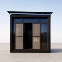 Casa Contenedor Negra Pre-Ensamblada, Fácil y Rápida de Montar, Personalizada de Fábrica 2026, para Cafetería u Hogar
