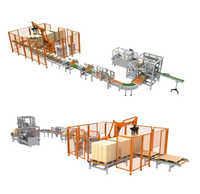 Ligne d'emballage automatique de sachets, solutions de palettisation pour boîtes en carton, robot d'érection et de scellage de sacs, empileur robotisé