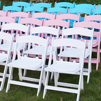 Chaise pliante en résine pour enfants Wimbledon de haute qualité pour événements de mariage, de banquet et de fête en plein air, avec verrou de sécurité
