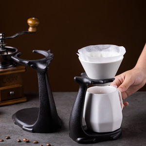 Juego de té con soporte de filtro de gotero de café de cerámica clásico y decoración de artes y manualidades con estilo clásico - Product Image 3