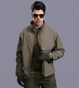 Veste d'escalade tactique en polaire imperméable et coupe-vent pour homme