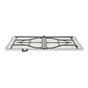 Portable Folding <b>Table</b> 6ft White Rectangular <b>Plastic</b> Outdoor Furniture <b>Foldable</b> Catering Dining Camping Folding <b>Tables</b> HT-635A2 - Product Image 5