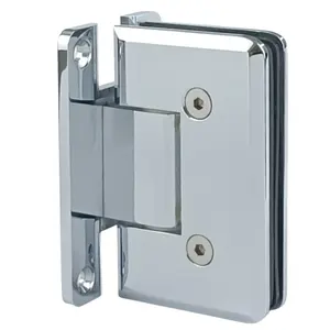 glass hinge glass shower door hinge fitting Chrome 90 degree brass shower hinge