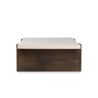 Table basse de luxe en pierre naturelle, table centrale moderne et durable pour les espaces à fort trafic