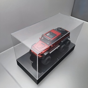 Lot De 10 Boîtes Avec Couvercle + Base Pour Voiture Miniature Collection 1/43 - Vitrine En Verre Acrylique