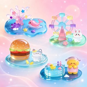 OEM 3D Cute PVC <b>Stickers</b> Cartoon Animal Tree Cake Dolphin <b>Waterproof</b> Glossy Finish Decorative Adhesive <b>Stickers</b> for DIY Craft - Product Image 3