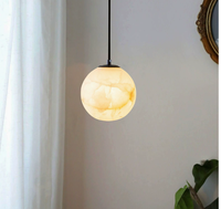 Lampes suspendues LED modernes et simples au design marbre lune pour chambre à coucher, décoration intérieure, petite surface, angle de faisceau 360°, blanc chaud, haute luminosité