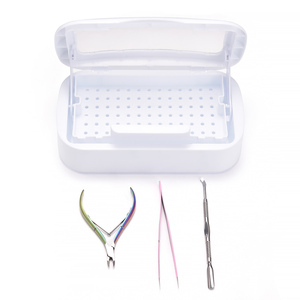 KADS <b>Nail</b> Tool Sterilizer Box with Removable Tray 5-Minute Quick Soak Disinfection <b>Case</b> for Manicure Tools Salon Home Use - Product Image 3