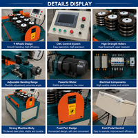 Machine à cintrer les tubes CNC polyvalente à 9 roues, rouleau automatique pour tubes carrés et ronds