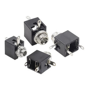 Conectores de Audio Pj-301m Pj-201m de 2.5 y 3.5 mm, Roscados, para Montaje en Panel, Canal Mono Dual, Negros, para Teléfono - Product Image 1