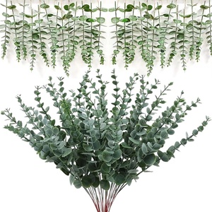 Feuilles d'<span class=keywords><strong>eucalyptus</strong></span> artificielles faites à la main de haute qualité grappes de feuilles d'<span class=keywords><strong>eucalyptus</strong></span> séchées pour les décorations de mariage de Noël Halloween - Product Image 1