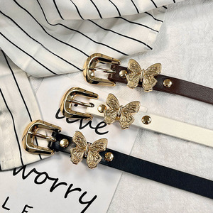 Ceinture en cuir PU Zenos pour femme avec boucle à ardillon en alliage, largeur 1,4 cm, pour jeans, robes, jupes et accessoires - Product Image 3