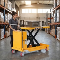 Nouvelle table élévatrice à ciseaux semi-électrique en acier au carbone JIALITE, modèle DP, 1000 kg, 2 m, plateforme élévatrice hydraulique mobile pour entrepôt
