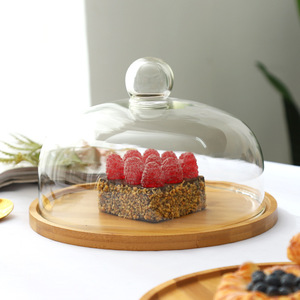Glass Pedestal Cake Dome Aristo Glass Cake Bell Jar Cake Stand Customizable OEM Support Serving Platter <strong>Cupcake</strong> <strong>Carrier</strong> - Product Image 2