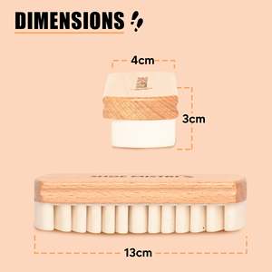 <b>Shoe</b> Mistri Nylon <b>Shoe</b> Cleaning Brush for Sneakers Leather Canvas Sports <b>Shoes</b> Durable Wooden Handle <b>Soft</b> Bristles for Cleaning - Product Image 2
