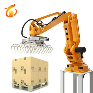 Robotic Packing Line Robot Carton Box Case Packing Line 50kg Box Palletizer Automatic Cement Bag Palletizer Machine