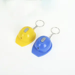 3D Funny Plastic Safety Helmet Beer LED Light Bottle Opener Pendant Bag Can Keychain With Logo Wholesale