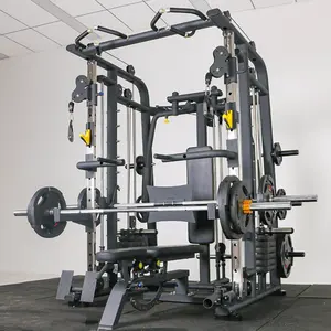 Equipo de gimnasio multifuncional, 5 niveles, estante de sentadillas para gimnasio, máquina de herrería 3D para uso doméstico