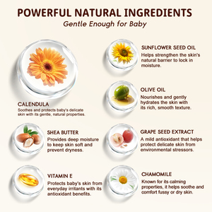Private Label Natürliche Vegane Bio-Kinderhautpflege Vitamin Sheabutter Ringelblume Aufhellende Feuchtigkeitspflege für Empfindliche Babyhaut - Product Image 3