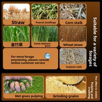 Sécheur de fumier agricole haute productivité, broyeur d'herbe pour l'élevage, double usage pour herbe sèche/humide, foin et paille