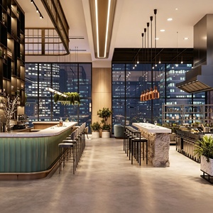 ร้านอาหารตกแต่งภายในแบบครบวงจร โชว์เฟอร์นิเจอร์ ออกแบบตกแต่งภายใน จัดแสดงสินค้าเชิงพาณิชย์ เคาน์เตอร์บาร์ ตกแต่งร้านค้า ปรับปรุงร้าน - Product Image 3