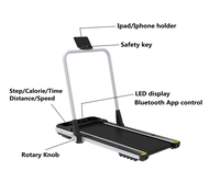 Cinta de Correr Eléctrica Plegable para Gimnasio en Casa con Control Remoto, Instalación Gratuita, Venta al por Mayor de Fábrica