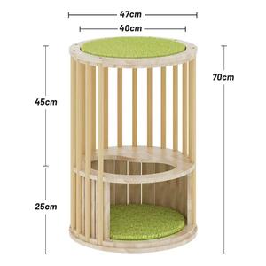 Трехзональная трехмерная вилла для кошек, каркас для скалолазания из массива дерева, небольшая Вертикальная платформа для прыжков - Product Image 4