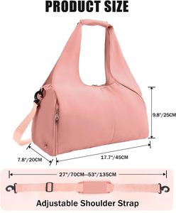 Échantillon gratuit Sac de sport personnalisé avec logo Sac de voyage tendance imperméable en polyester Sac de sport décoré de paillettes Sac de yoga - Product Image 4