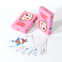 Cartes à jouer personnalisées standard 300 g/m², revêtement épais, thème dessin animé, jeu de poker avec boîte en papier pour divertissement familial