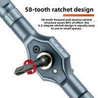 Boîte à outils multifonctionnelle avec tournevis à cliquet magnétique 42-en-1, outils de réparation multi-usages pour la maison, acier allié S2