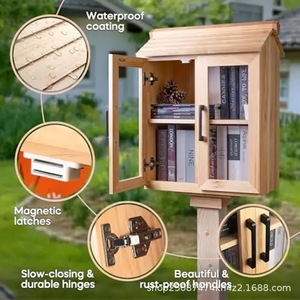 Caja de almacenamiento colgante de madera, organizador de revistas con doble compartimento, estante de montaje en pared de madera maciza para uso en el hogar y la Oficina - Product Image 3