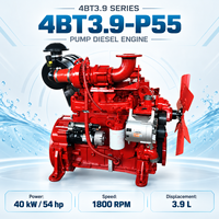 Moteur diesel 4 cylindres 4BT3.9-P55 40 kW 54 CV 1800 tr/min pour pompe à eau, pompe incendie, irrigation agricole, équipement de pompage industriel