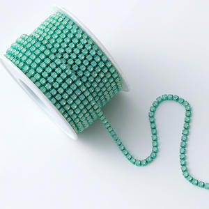 셀리나 크리스탈 유리 친환경 전기 영동 모카 라인스톤 재봉 클로 체인 DIY 주얼리 의류 장식 신발 끈 - Product Image 4