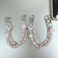 Lujoso Colgante de Mariposa Roja con Diamantes de Imitación, Correa para Teléfono con Cuentas de Cristal de Alta Calidad, Estilo Y2K, Joyería Tecnológica, Cordón de Regalo