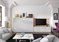 Lit escamotable moderne de luxe en bois, pliable, lit queen king size avec fonction réglable, style MDF, pour chambre à coucher