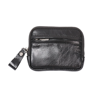 Porte-monnaie simple et élégant pour homme, portefeuille en cuir véritable, pochette zippée en cuir souple pour femme, porte-cartes grande capacité - Product Image 2
