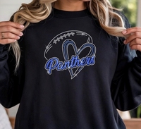 Transferts thermocollants personnalisés en vinyle DTF pour la Saint-Valentin, motif cœur en strass pour t-shirt